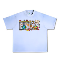Grape Ice My Daddy is my Hero Teacher Urban Heavy Tee - CowhideDigitalArt