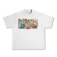 Lunar Rock My Daddy is my Hero Teacher Urban Heavy Tee - CowhideDigitalArt