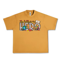 Peanut Butter My Daddy is my Hero Teacher Urban Heavy Tee - CowhideDigitalArt