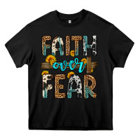 Black faith over fear Heavy Core Tee - OliviaCreatesArt