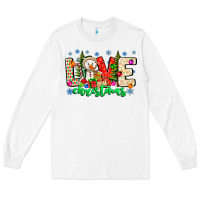 White love Christmas Long Sleeve Tee - CowhideDigitalArt