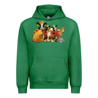 Emerald Cows With Sunflower Headbands Urban Hoodie - Jasminsmagicworld