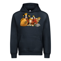 Navy Cows With Sunflower Headbands Urban Hoodie - Jasminsmagicworld