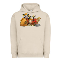 Pigment French Oak Cows With Sunflower Headbands Urban Hoodie - Jasminsmagicworld