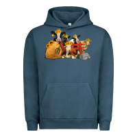 Pigment Midnight Navy Cows With Sunflower Headbands Urban Hoodie - Jasminsmagicworld