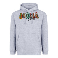 Heather Grey western christmas mama claus sunflowers and cactus Heavyweight Hoodie - Jasminsmagicworld