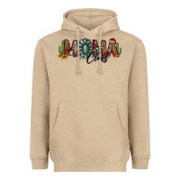 Mushroom western christmas mama claus sunflowers and cactus Heavyweight Hoodie - Jasminsmagicworld