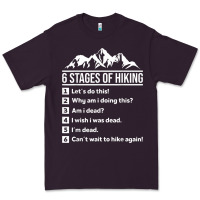 Plum hiking 6 stages of hiking funny hiking nature adventure Premium Tee - baoMotion