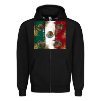 Black Mexican Flag Zipper Hoodie - RanaPortraitStore
