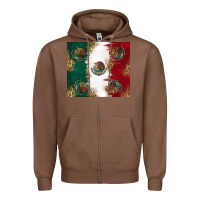 Chestnut Mexican Flag Zipper Hoodie - RanaPortraitStore