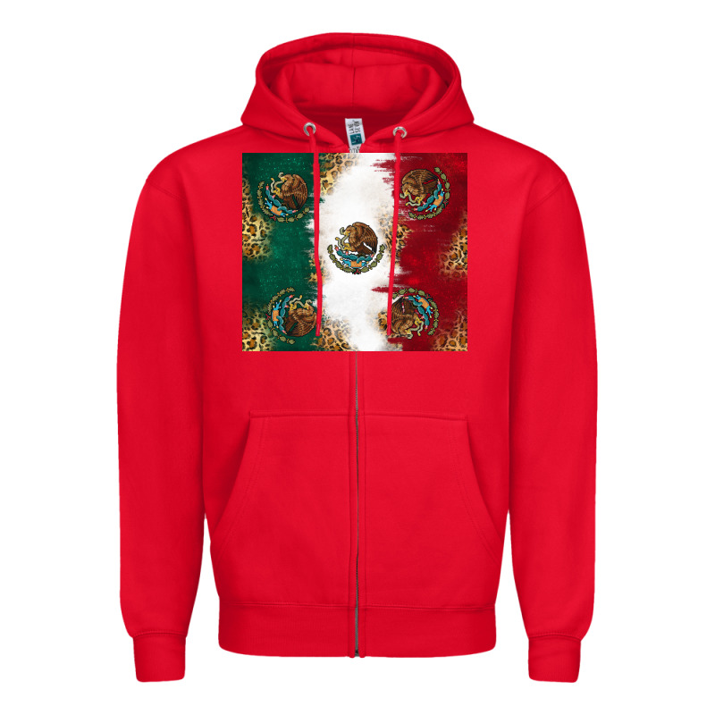 Mexican Flag Zipper Hoodie by RanaPortraitStore | Teevron