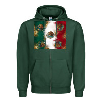 Sports Green Mexican Flag Zipper Hoodie - RanaPortraitStore