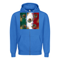 True Royal Mexican Flag Zipper Hoodie - RanaPortraitStore