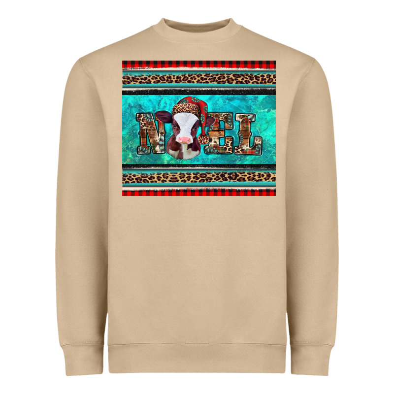 Western Christmas Baby Cow Noel Tumbler Heavyweight Sweatshirt by Jasminsmagicworld | Teevron