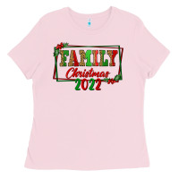 Bubblegum Pink Family Christmas 2022 Ladies Tee - FaDigitalArtStudio