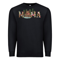 Black Mama with bear and daisy Premium Sweatshirt - RanaPortraitStore