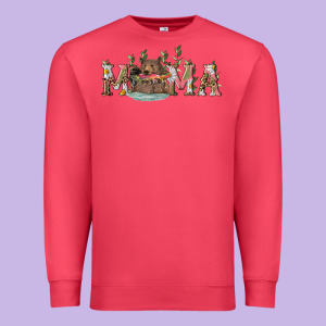 Mama With Bear And Daisy Premium Sweatshirt Designed By Ranaportraitstore