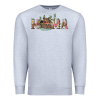 Heather Grey Mama with bear and daisy Premium Sweatshirt - RanaPortraitStore