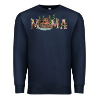 Navy Mama with bear and daisy Premium Sweatshirt - RanaPortraitStore