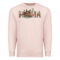 Pale Pink Mama with bear and daisy Premium Sweatshirt - RanaPortraitStore
