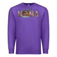 Purple Mama with bear and daisy Premium Sweatshirt - RanaPortraitStore