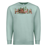 Seafoam Mama with bear and daisy Premium Sweatshirt - RanaPortraitStore