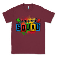 Burgundy autism support squad Classic Tee - OliviaCreatesArt