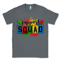 Charcoal Heather autism support squad Classic Tee - OliviaCreatesArt