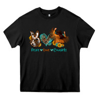 Black peace love cowgirls Heavy Core Tee - OliviaCreatesArt
