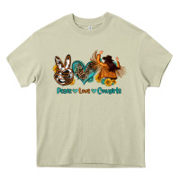 Mossy peace love cowgirls Heavy Core Tee - OliviaCreatesArt