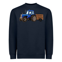 Navy Farm Tractor Heavyweight Sweatshirt - RanaPortraitStore