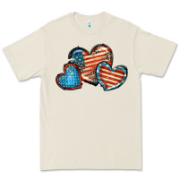 Bone American flag hearts 4th of july Premium Tee - FaDigitalArtStudio