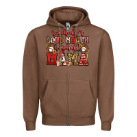 Chestnut somebody's loud mouth baseball mama Zipper Hoodie - Jasminsmagicworld