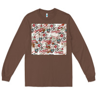Chestnut hot cocoa christmas cheer pattern Long Sleeve Tee - CowhideDigitalArt