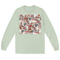 Matcha hot cocoa christmas cheer pattern Long Sleeve Tee - CowhideDigitalArt