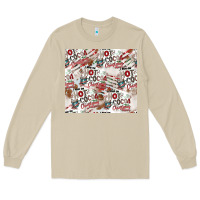 Mushroom hot cocoa christmas cheer pattern Long Sleeve Tee - CowhideDigitalArt