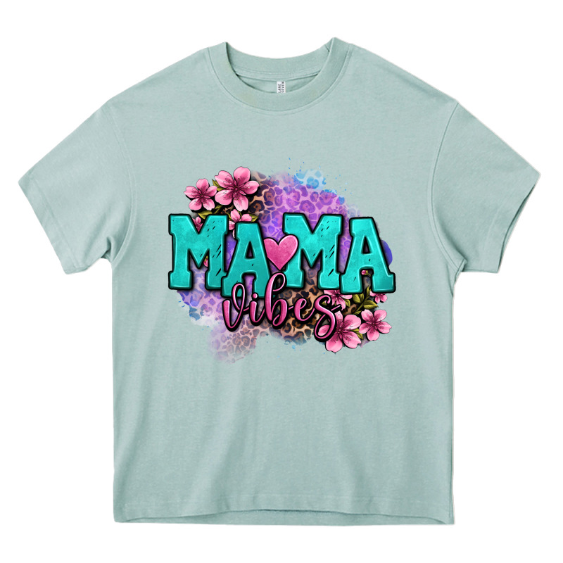Mama Vibes Floral Heavy Core Tee by OliviaCreatesArt | Teevron