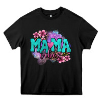 Black mama vibes floral Heavy Core Tee - OliviaCreatesArt