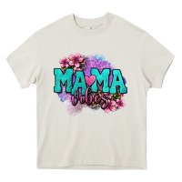 Cream mama vibes floral Heavy Core Tee - OliviaCreatesArt
