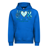 Cobalt Peace Love Cure Prostate Cancer Urban Hoodie - Jasminsmagicworld