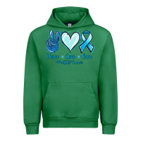 Emerald Peace Love Cure Prostate Cancer Urban Hoodie - Jasminsmagicworld