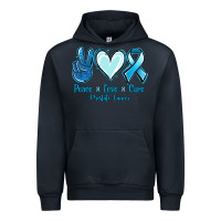 Navy Peace Love Cure Prostate Cancer Urban Hoodie - Jasminsmagicworld