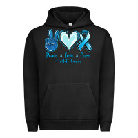 Pigment Black Peace Love Cure Prostate Cancer Urban Hoodie - Jasminsmagicworld