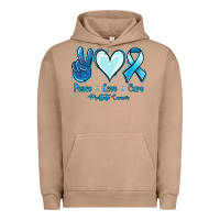 Pigment Burro Peace Love Cure Prostate Cancer Urban Hoodie - Jasminsmagicworld