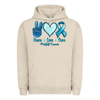 Pigment French Oak Peace Love Cure Prostate Cancer Urban Hoodie - Jasminsmagicworld
