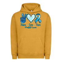 Pigment Peanut Butter Peace Love Cure Prostate Cancer Urban Hoodie - Jasminsmagicworld
