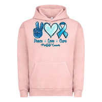 Pigment Salmon Peace Love Cure Prostate Cancer Urban Hoodie - Jasminsmagicworld