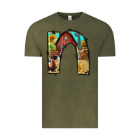 Vintage Olive farm life alphabet lowercase letters n Vintage Tee - BundleAndBundleShop