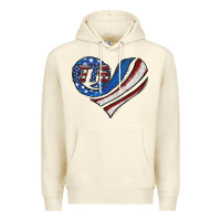 Sandshell american flag heart Premium Hoodie - Jasminsmagicworld