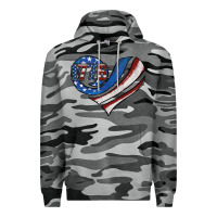 Slate Camo american flag heart Premium Hoodie - Jasminsmagicworld